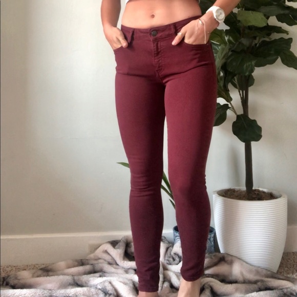 M158 New York Burgundy Jeans - Picture 3 of 6